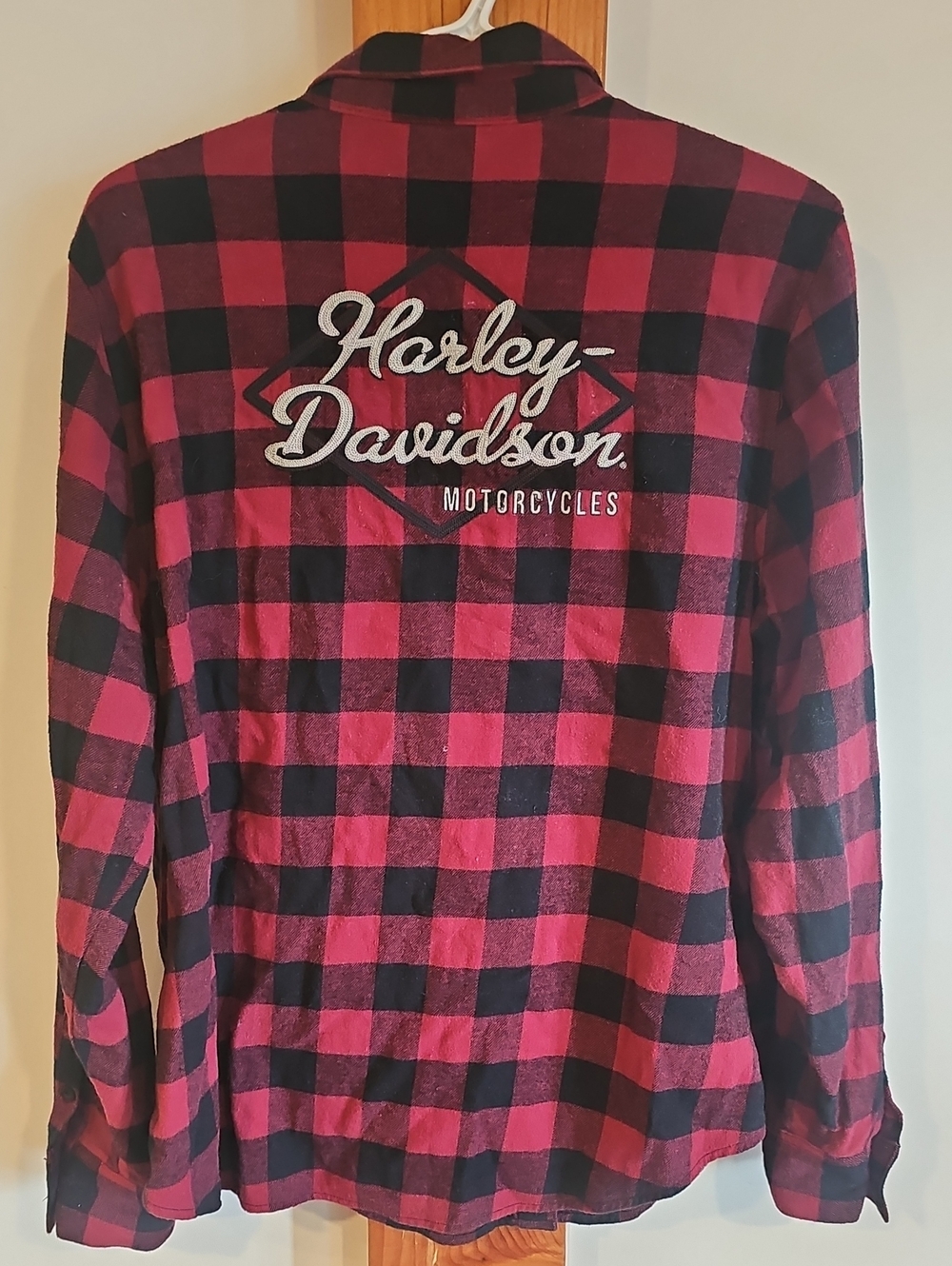 Harley-Davidson Men's Cotton Checkered Shirt Red & Black M